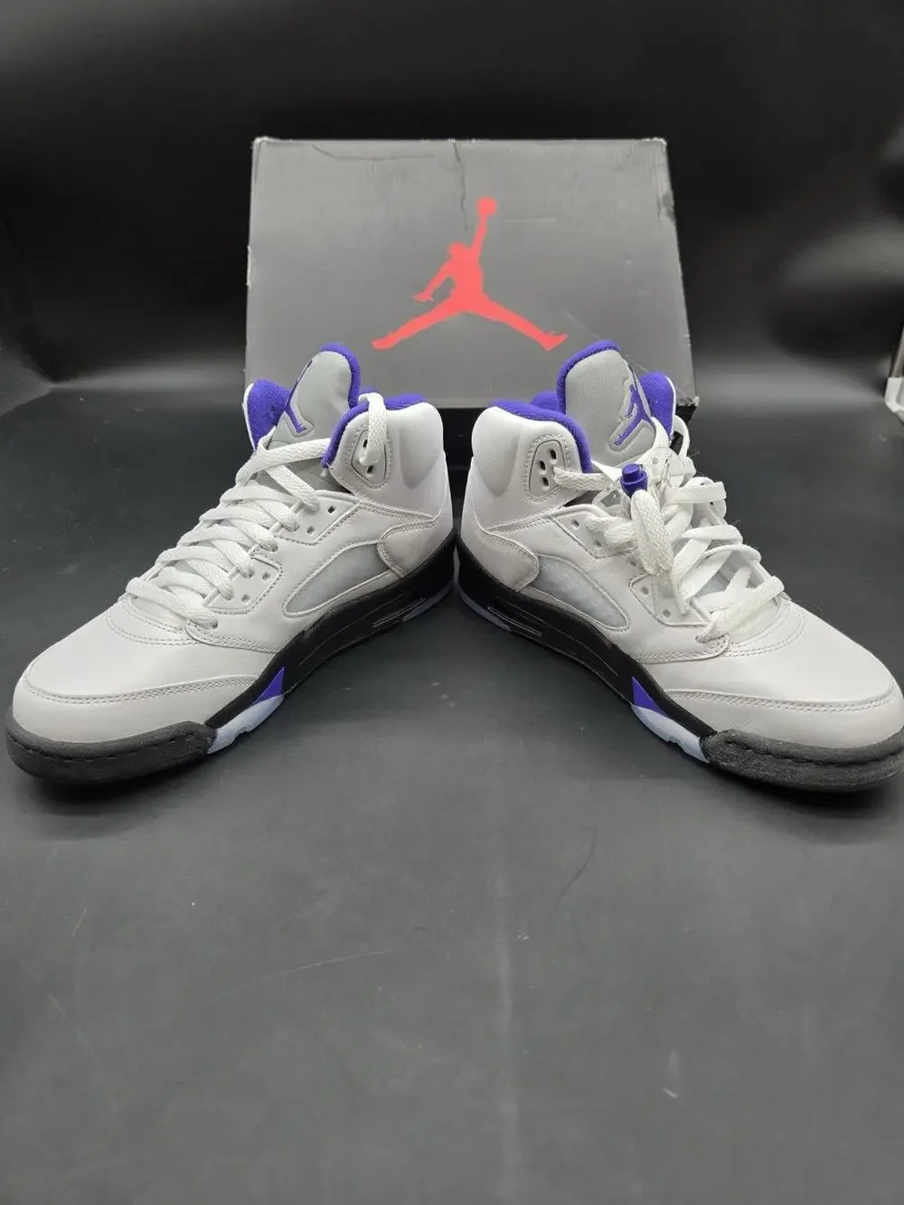 Nike Air Jordan 5 Retro GS Dark Concord 7Y White Purple 440888-141 New Box